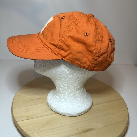 Tommy Hilfiger Hat H Logo Embroidered Strapback Adjustable Orange Cap - Picture 2 of 6